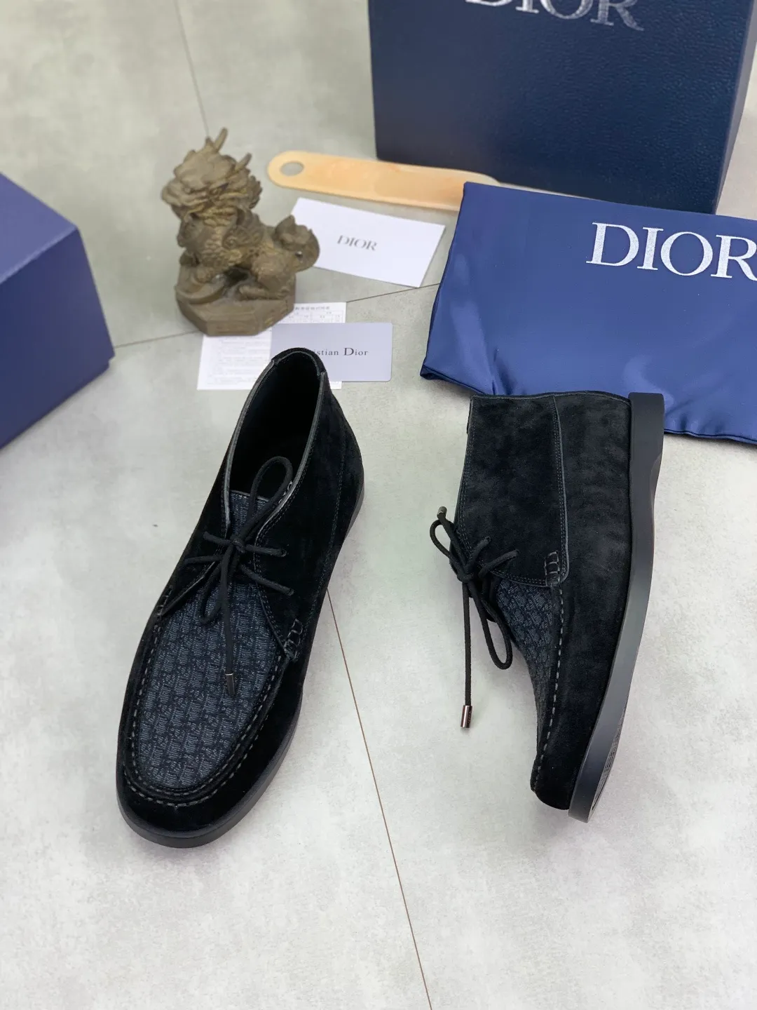 Men's Men's Shoes 💰P580 New Niuli💰High Version 💎💎💎Dior Original! Top Italian purchasing agent! Men's high-top business casual leather shoes, original imported calfskin upper, oiled edges, ultimate texture, gentleman style, imported cowhide lining inside, top-quality original Italian rubber outsole, first-class workmanship, top quality! Size: 39-44 (45 customized)